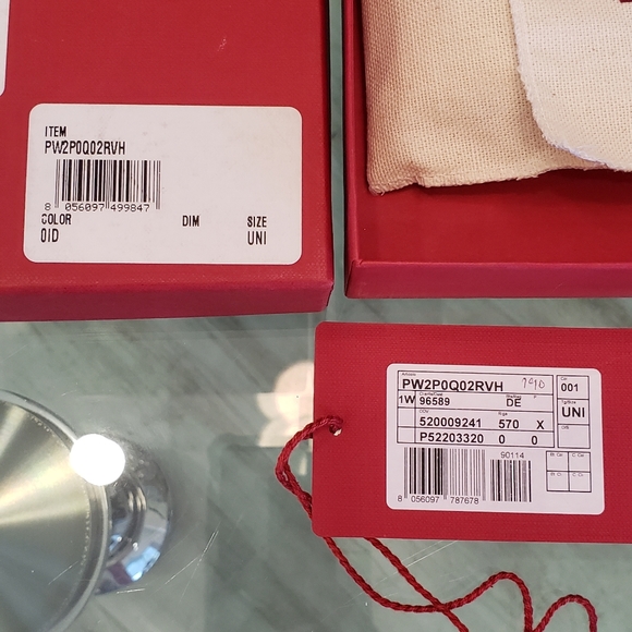 NWT - Valentino Garavani white Rockstud spike yellow card holder/key chains - Picture 10 of 10